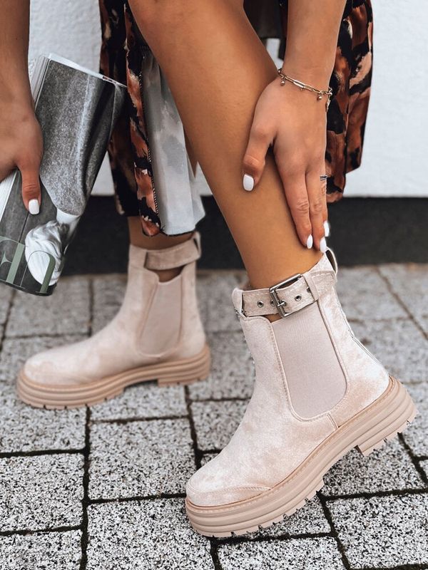 DStreet Botki damskie MADDEN beżowe Dstreet