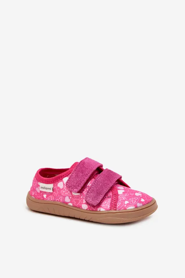 Milami Boto Barefoot Slippers Girls Hearts Milami Fuchsia Saphira
