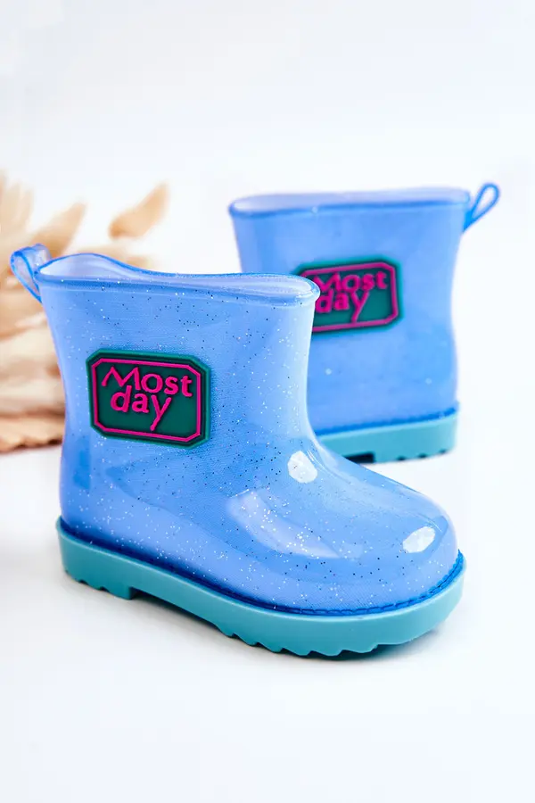 Boto Boto Children's Brocade Galoshes Blue Rain