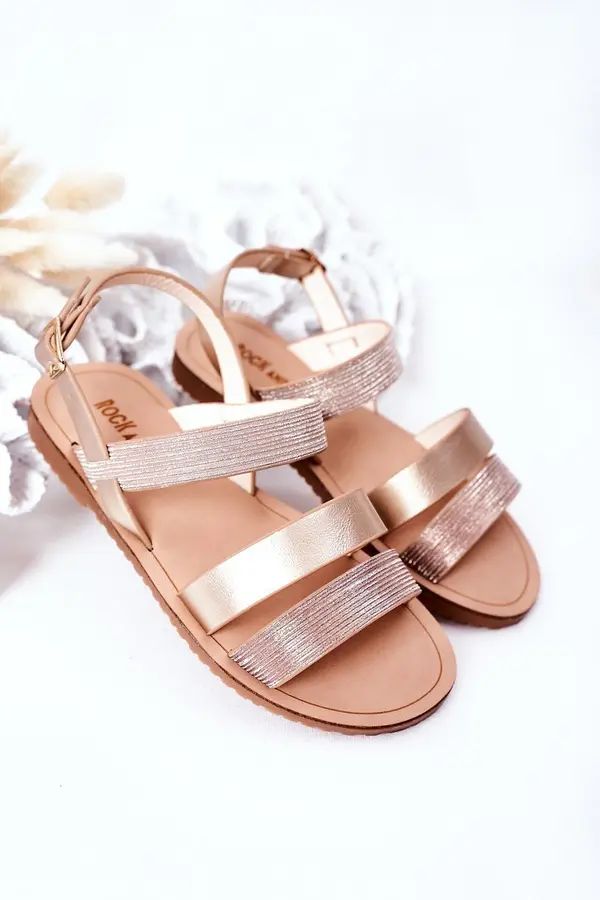 Boto Boto Children's Shiny Sandals Champagne Natalie