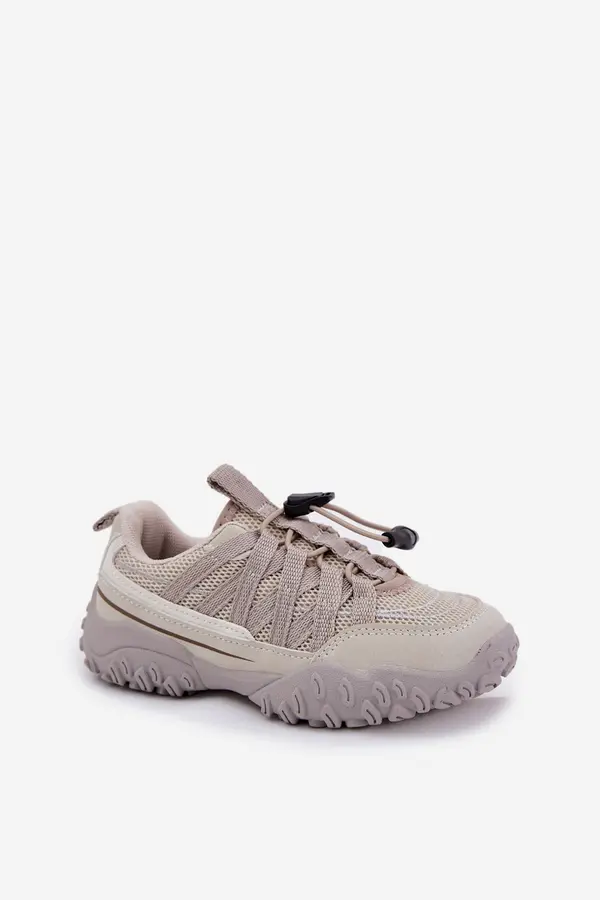 Boto Boto Children's Sneakers With Drawstring Light Beige Nanelita