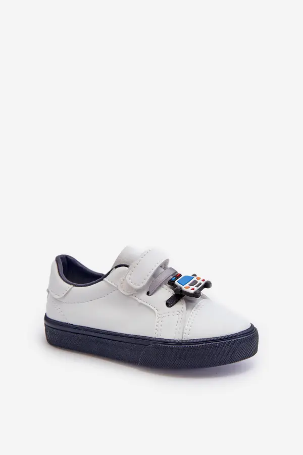 Boto Boto Children's sneakers with velcro white-navy Pennyn