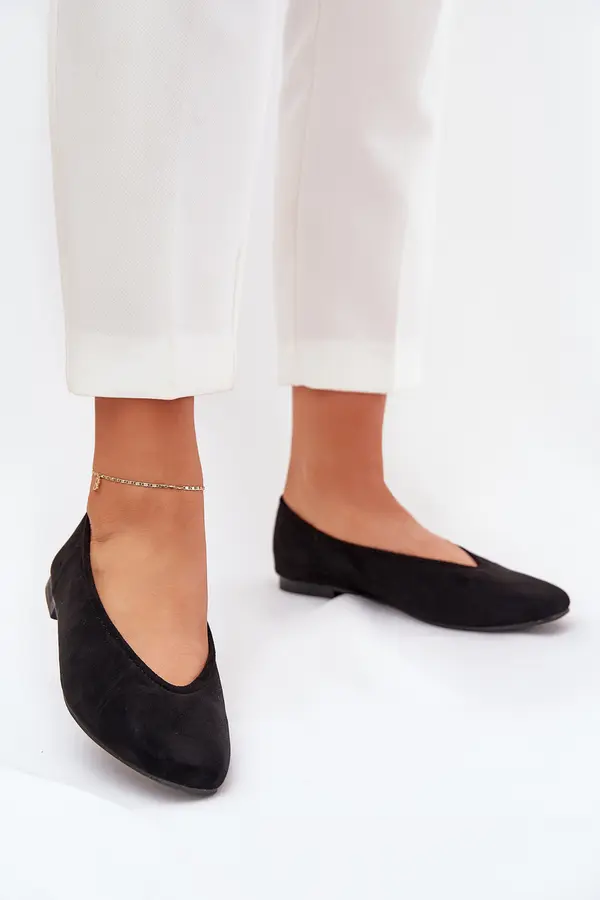 Boto Boto Classic Ballet Flats Made Of Eco Suede Black Osallin