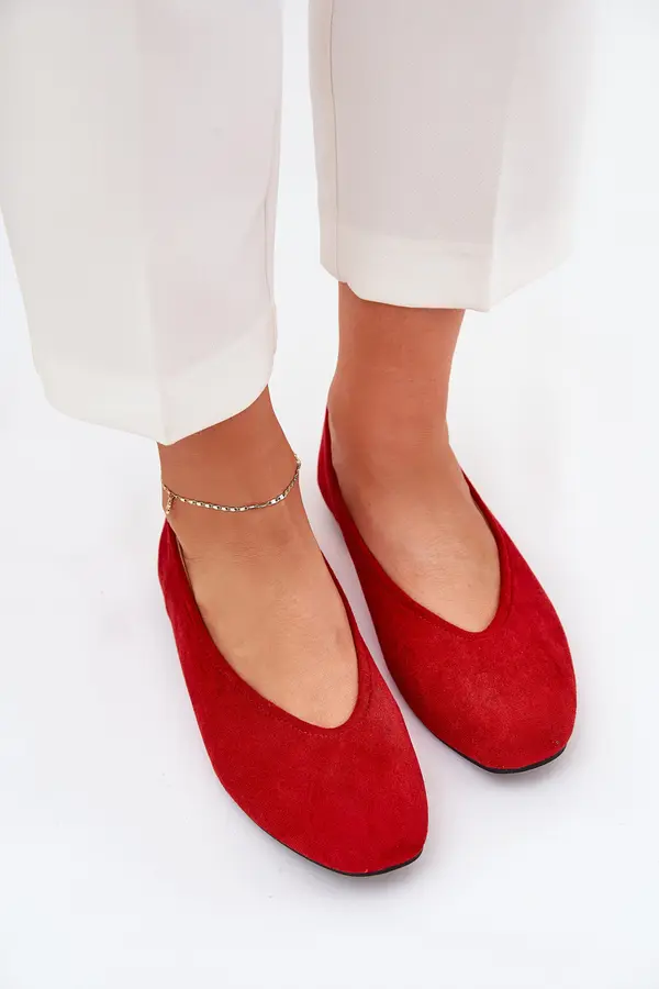 Boto Boto Classic Ballet Flats Made Of Eco Suede Red Osallin