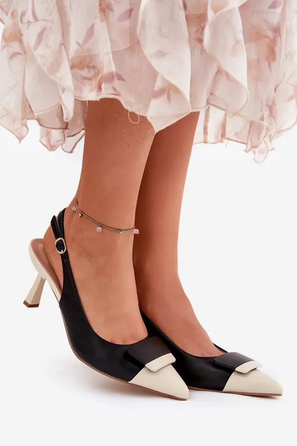 Boto Boto Elegant High Heels With Decoration Eco Leather Black Ottoles