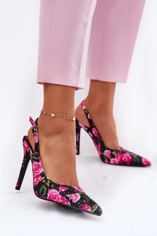 Boto Boto Embellished High Heels Sandals With Roses Black Vevessa