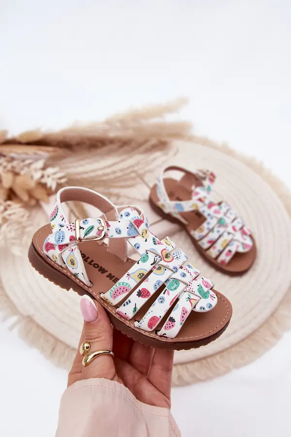 Boto Boto Girls Children's Sandals Made Of Eco Leather Fruits Multicolor Mariana