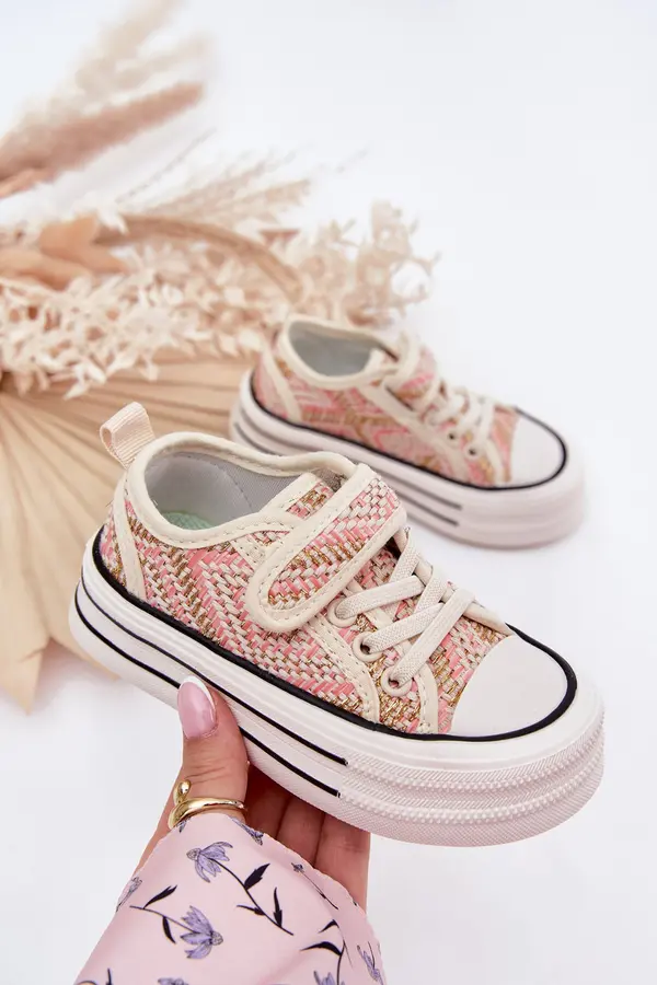 Boto Boto Girls Velcro Sneakers Pink Zelina