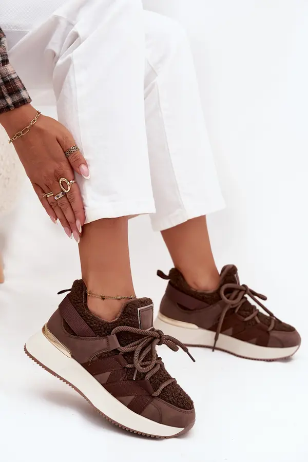 Boto Boto Insulated Women's Sneakers on Platform Brown Juvira