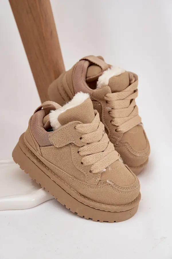 Boto Boto Kids Sneakers Lined With Fur Beige Mireen