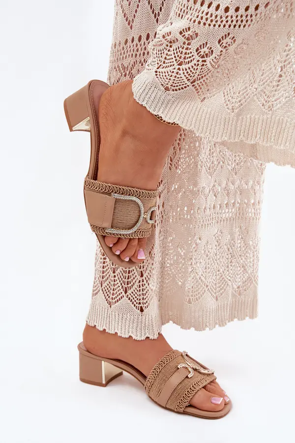 Boto Boto Ladies Heels With Decorative Detail Dark Beige Julinemi