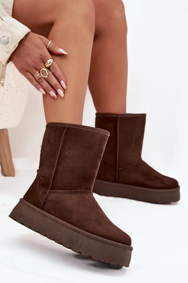 Boto Boto Ladies Insulated Snow Boots With Fur Chocolate Abrams