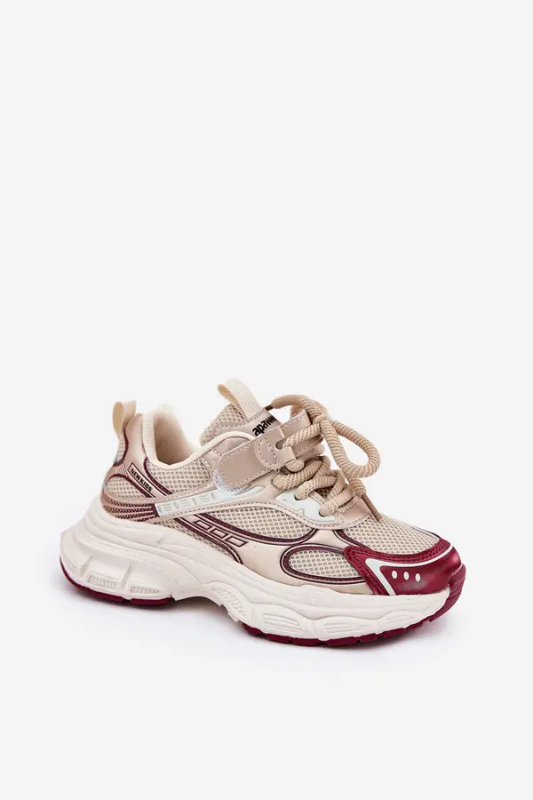 Boto Boto Lightweight Kids Sneakers On Thick Sole Gold Xairana