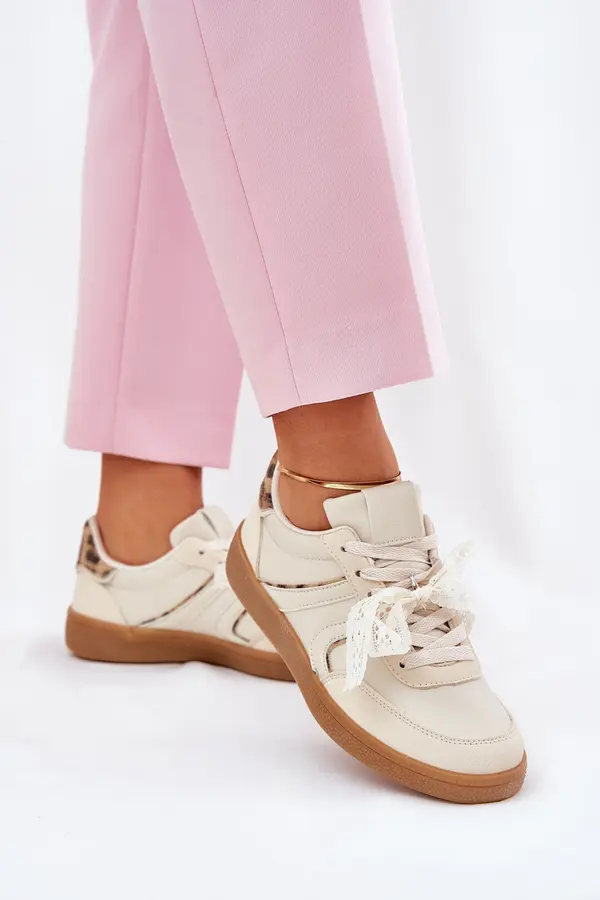 Boto Boto Low Women's Sneakers With Lace Leopard Beige Zielle