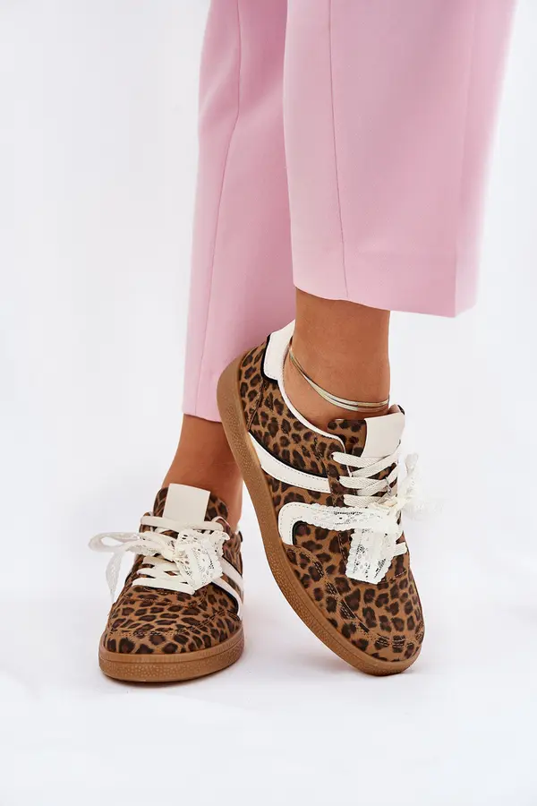 Boto Boto Low Women's Sneakers With Lace Leopard Brown Zielle
