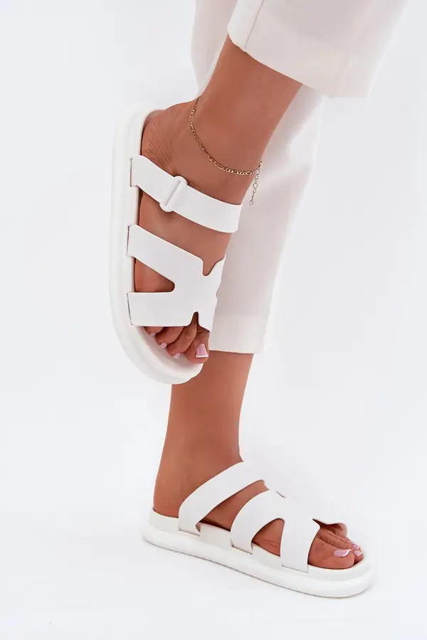 Boto Boto Rubber Women's Slippers With Strap White Tavirae