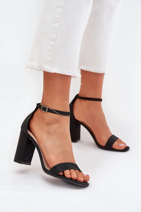 Boto Boto Shiny women's sandals with a heel black Kavina