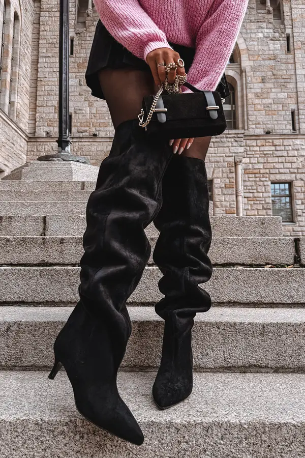 Boto Boto Slip-on Women's High Heel Boots Black Ysolienne