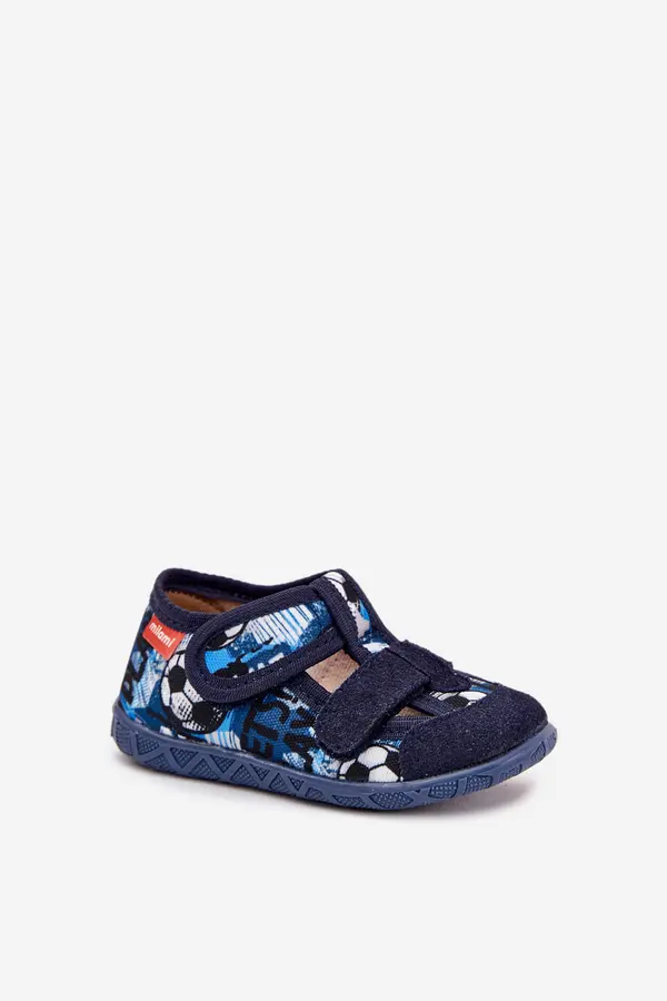 Milami Boto Slippers Milami Children's With Velcro In Balls Navy Blue Reathiana