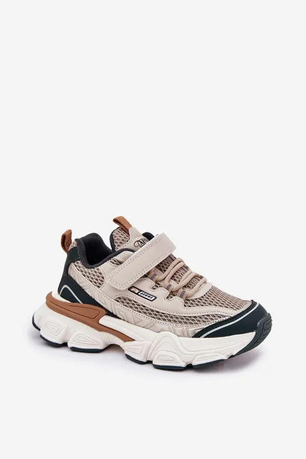 Boto Boto Sneakers Sports Shoes For Children With Velcro Beige Ronivelle