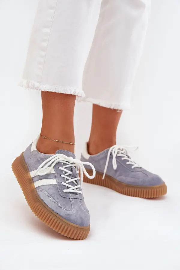 Boto Boto Suede Women's Sneakers On Platform Blue Venera