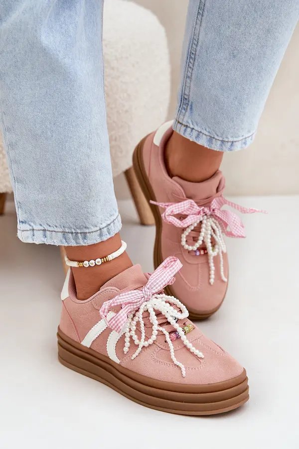 Boto Boto Women Sneakers On Platform With Decorations Pink Vinness