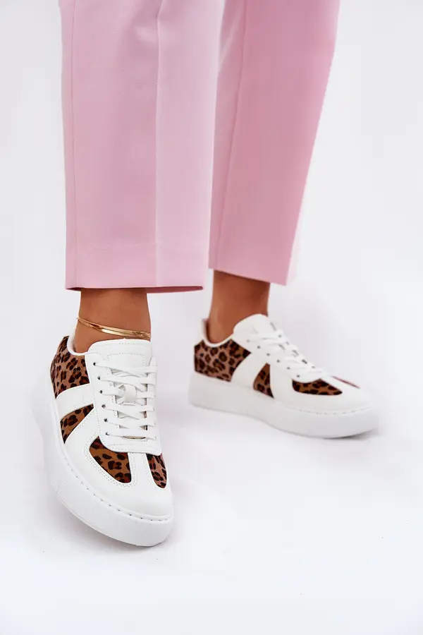 Boto Boto Women Sneakers With Leopard Print On Platform White Nativira