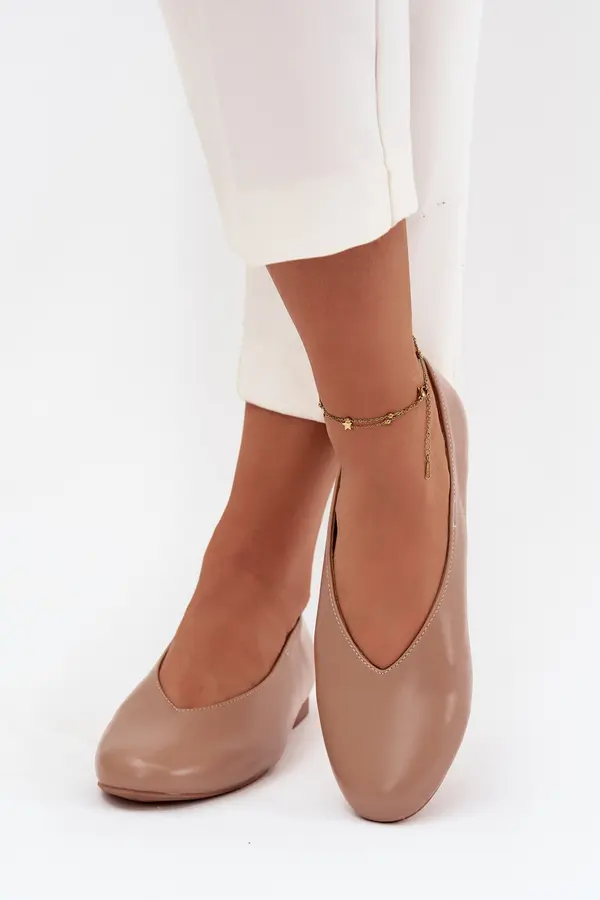 Boto Boto Women's Ballet Flats Made of Eco Leather On Flat Sole Beige Olyssia