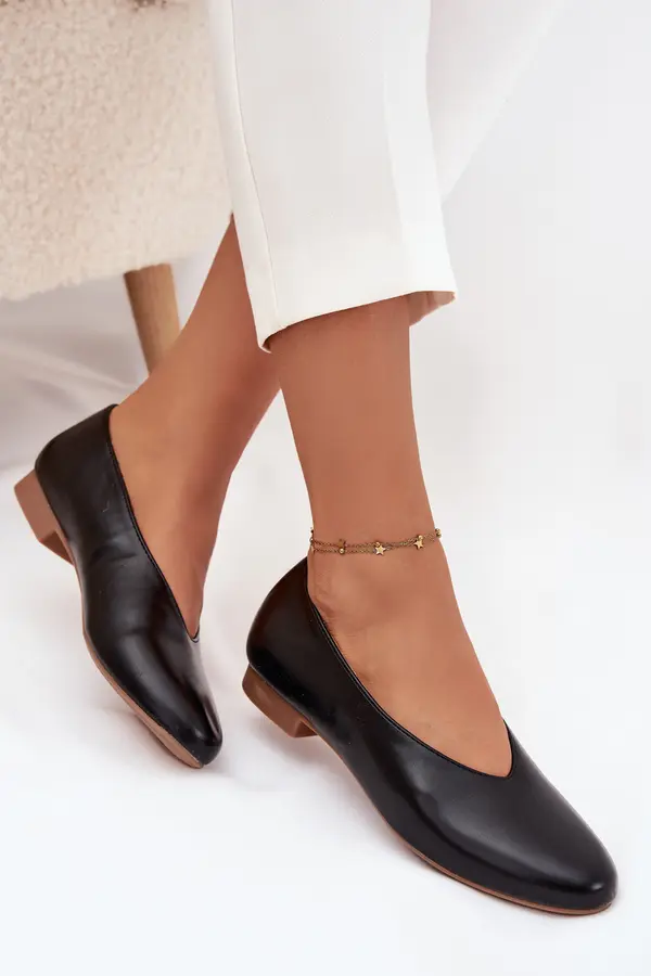 Boto Boto Women's Ballet Flats Made of Eco Leather with Flat Heel Black Olyssia