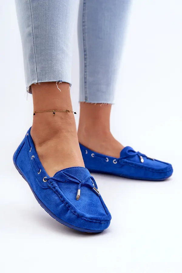 Boto Boto Women's Blue Suede Moccasins Si Passione