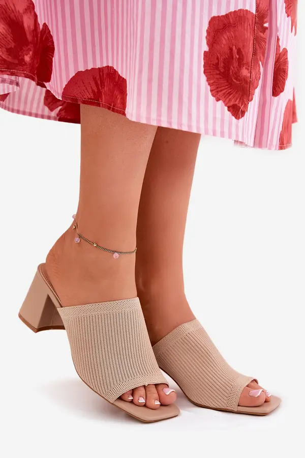 Boto Boto Women’s Heeled Block Sandals Beige Wenilan