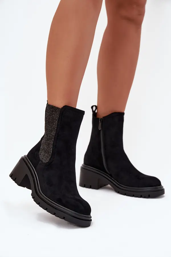 Boto Boto Women's Insulated Ankle Boots On Block Heel Black Zoralia