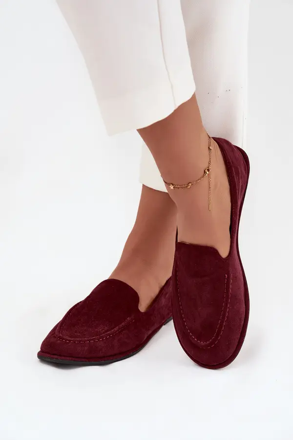 Boto Boto Women's Loafers Made of Eco Suede Flat Bordeaux Miryelle