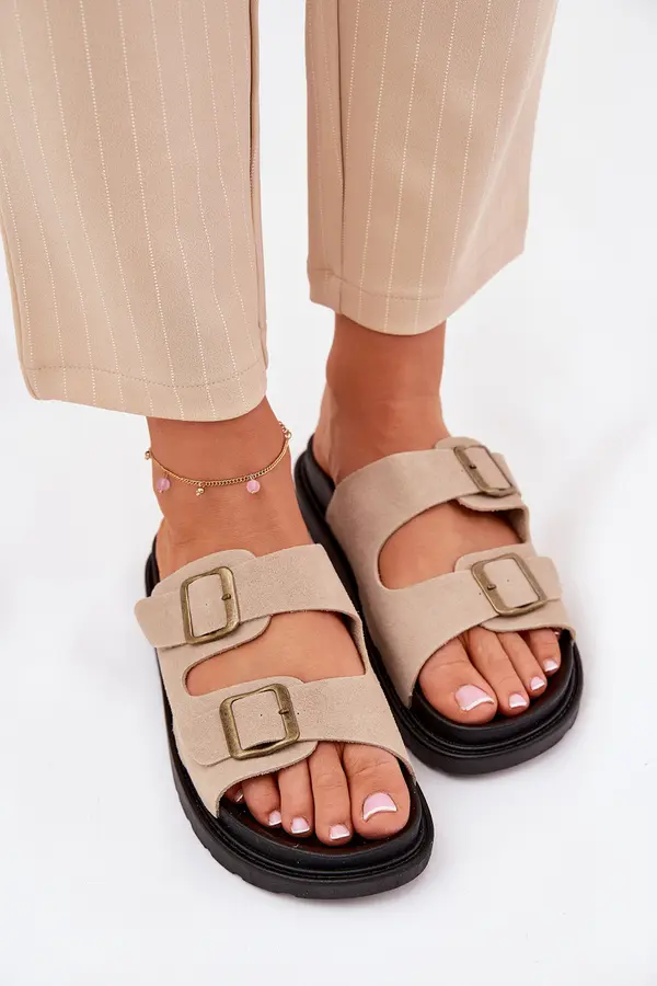 Boto Boto Women's Platform Sandals With Buckles Beige Simbes