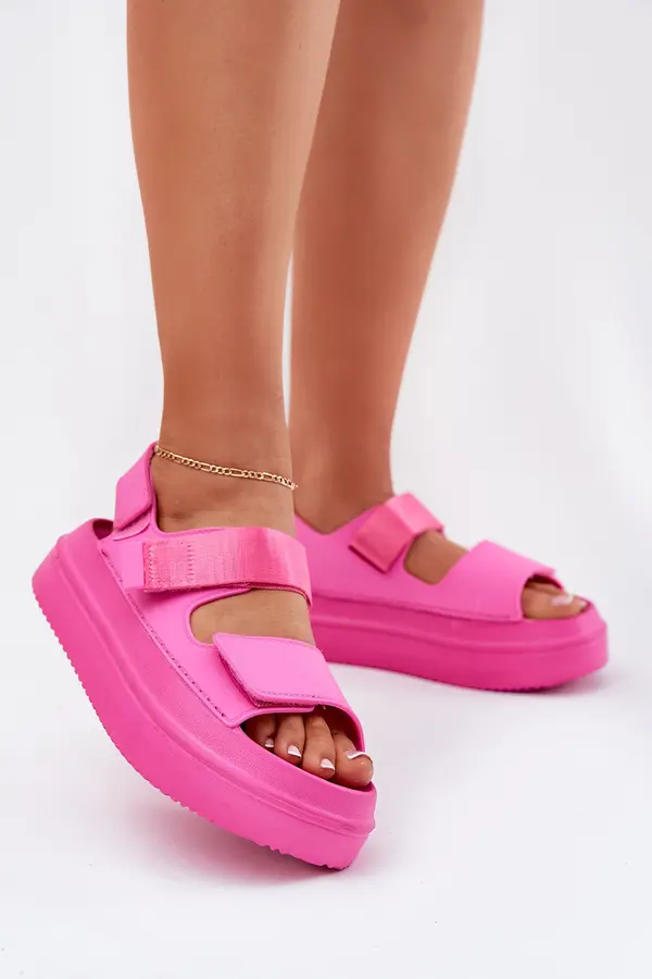 Boto Boto Women's Platform Sandals With Straps Fuchsia Nitepira