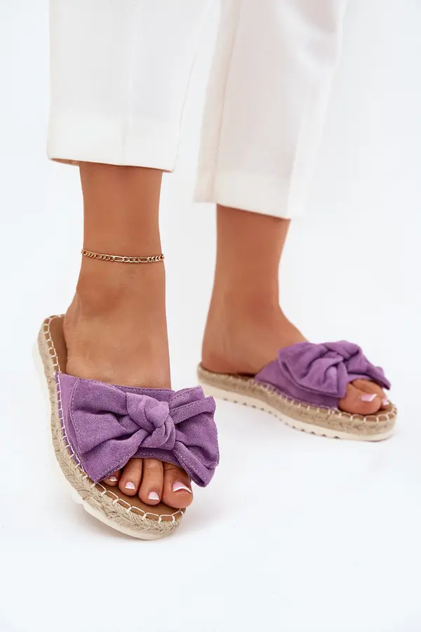 Boto Boto Womens Platform Sandals With Weaving And Bow Purple Alpireda