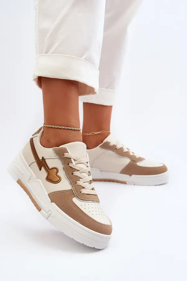 Boto Boto Women's platform sneakers in beige Zeparine