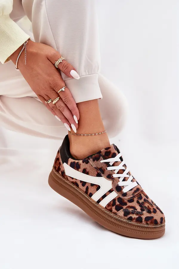 Boto Boto Womens Platform Sneakers Leopard Brown Totter