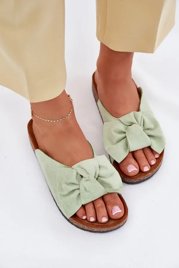 Boto Boto Women's Sandals On Cork Sole With Bow Mint Seressa