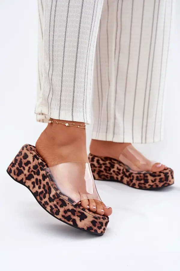 Boto Boto Women's sandals with transparent strap on wedge panther Meltiana