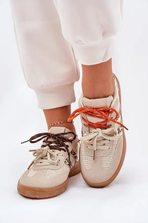 Boto Boto Women's Sneakers With Double Lacing Leopard Beige Ollabes