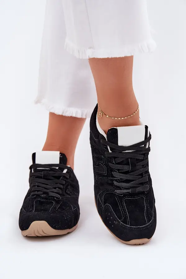 Boto Boto Women's Sports Shoes Made Of Eco Suede Black Dorella