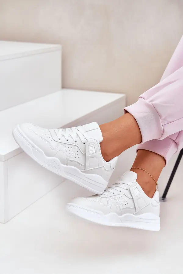 EVENTO Boto Women's Sports Sneakers Made Of Eco Leather White Telisiria