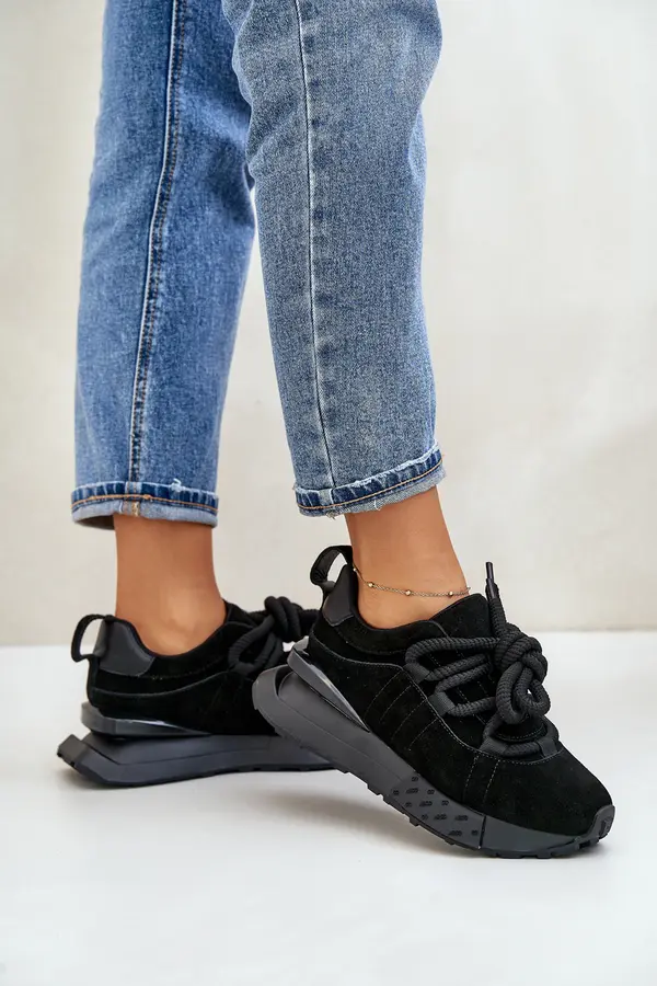 Boto Boto Women's Suede Sneakers On Platform With Thick Lacing Artiker