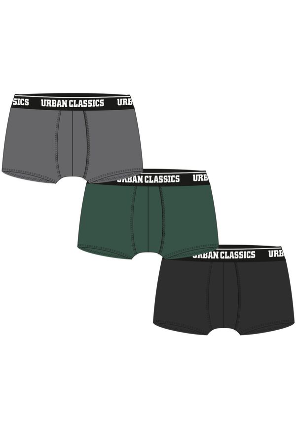 UC Men Boxer Shorts 3-Pack Grey+Dark Green+Black