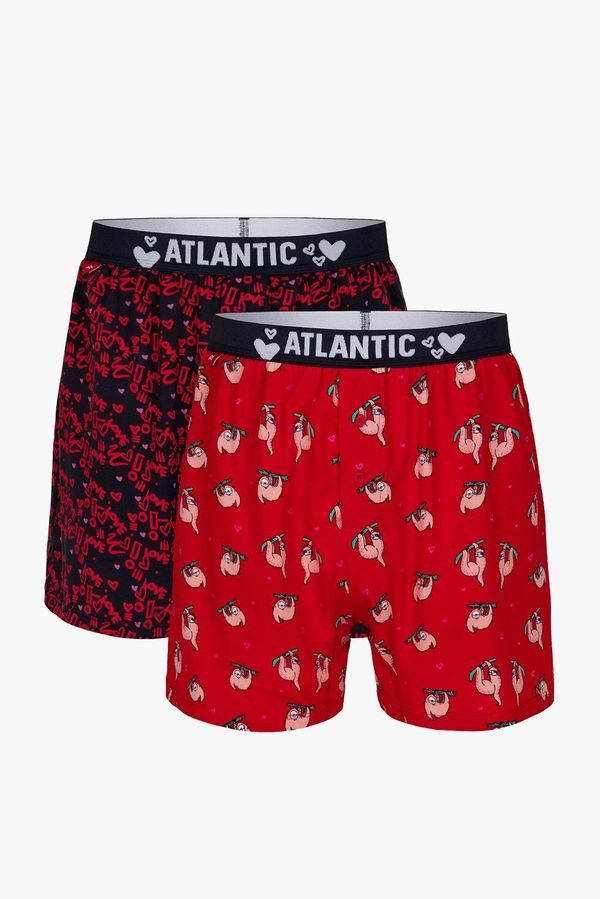 Atlantic Boxer shorts Atlantic 2GMB-003 A'2 S-2XL red-navy