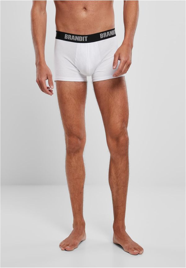 Brandit Boxer Shorts Logo 2er Pack wht/blk