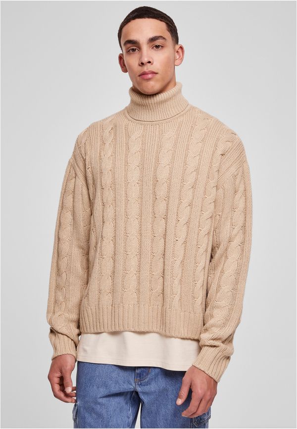 Urban Classics Boxes Roll Neck Sweater Wet Sand