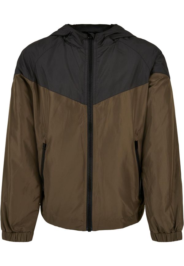 Urban Classics Boys' 2-Tone Tech Windrunner black/darkolive