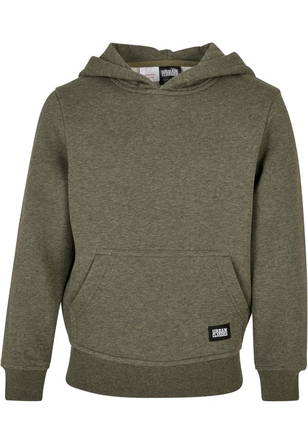 Urban Classics Kids Boys Basic Melange Hoody dark greenmelange